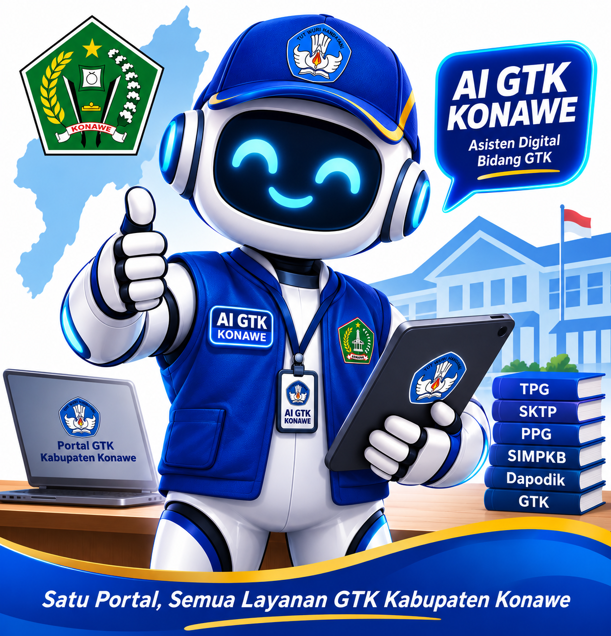 Maskot AI GTK Konawe